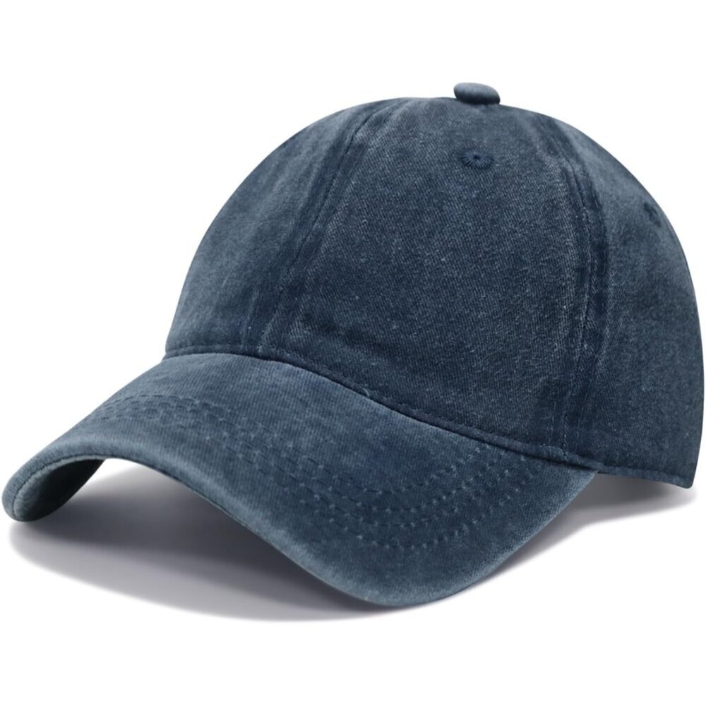 Baseball Cap Blue(Washed) Golf Dad Hat Men Women Plain Cap